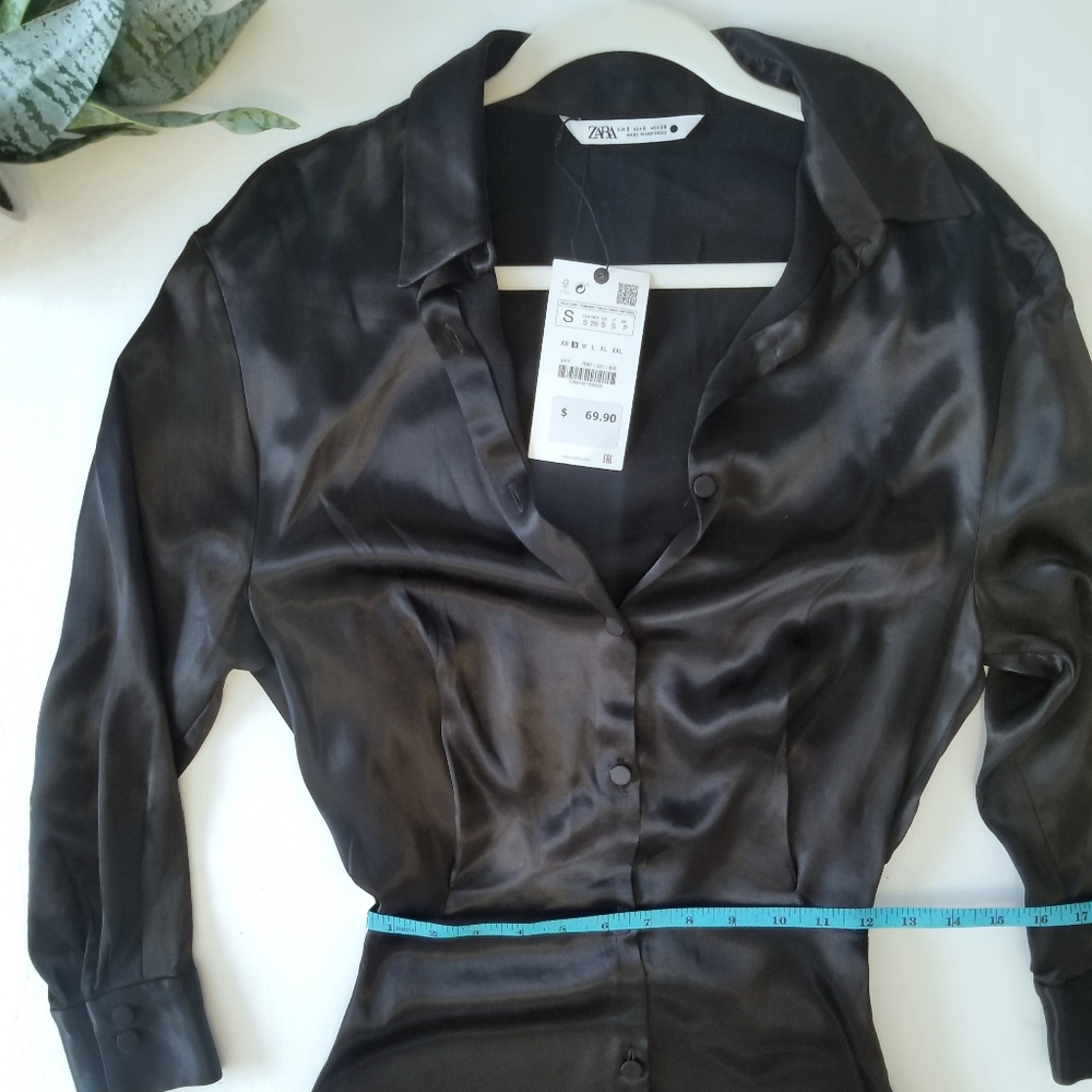 》》 Sold | Zara Satin Effect Dress - Picture 15 of 16